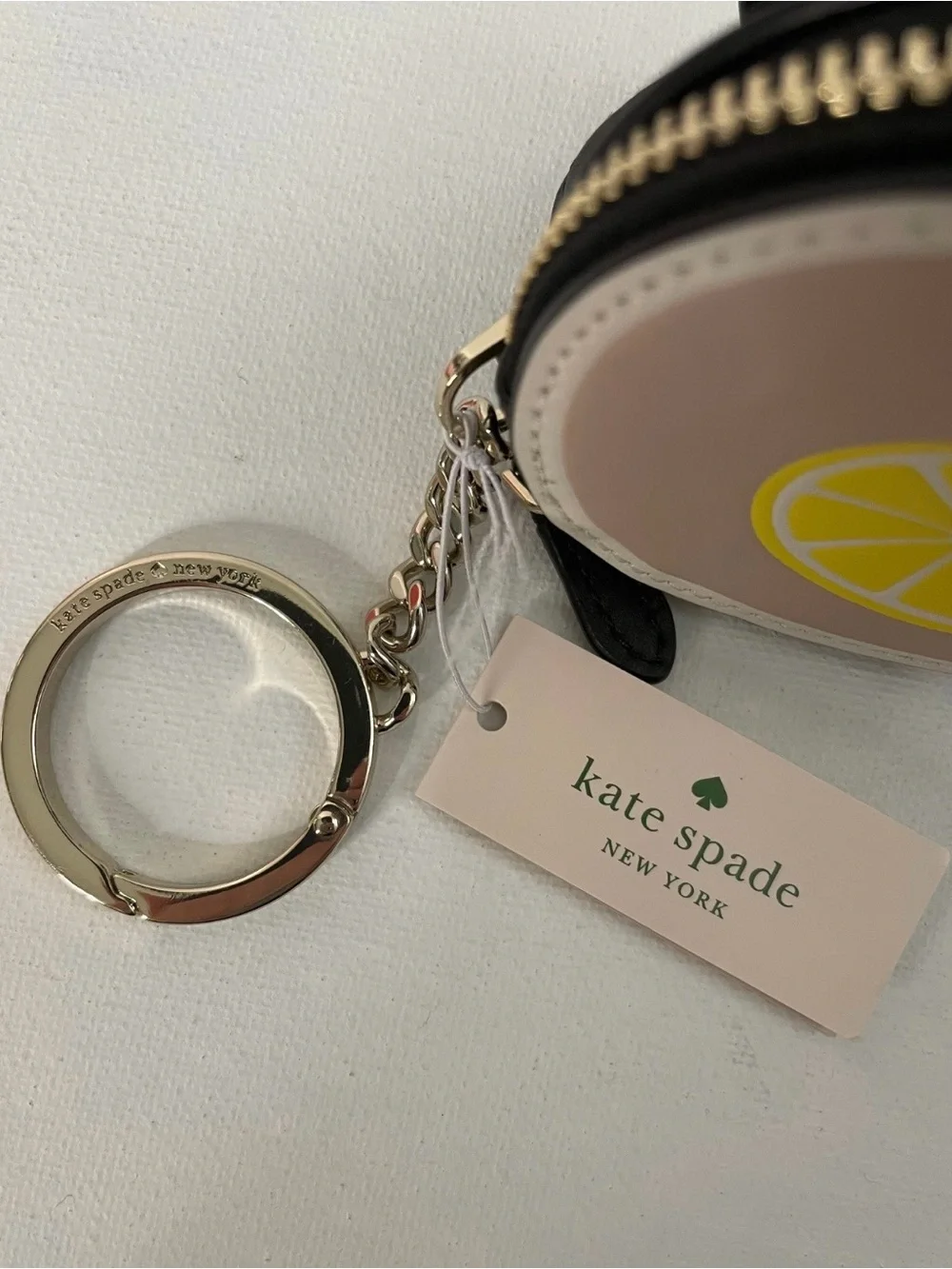 Kate spade Alice teacup coin purse keychain & dustbag NWT